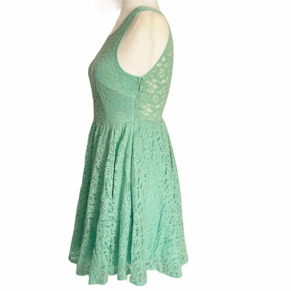 Pins And Needles Backless Lace Mint Green Dress - Picture 3 of 9